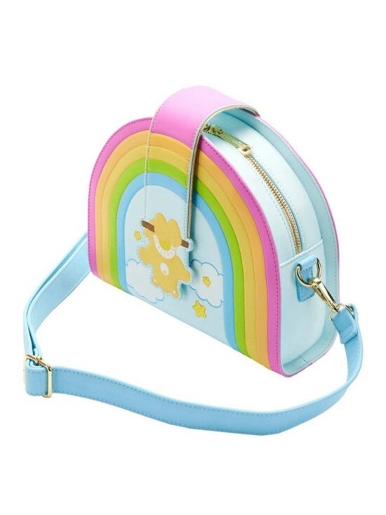 Loungefly Handbags - Loungefly Carebears Rainbow Swing Cross Body Bag Purse Yellow Care Bear NWT